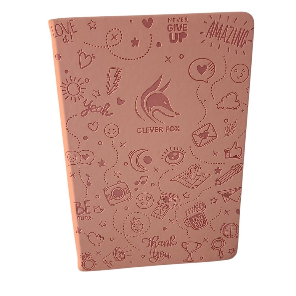 NWOT clever fox gratitude motivational uplifting blank journal book   b